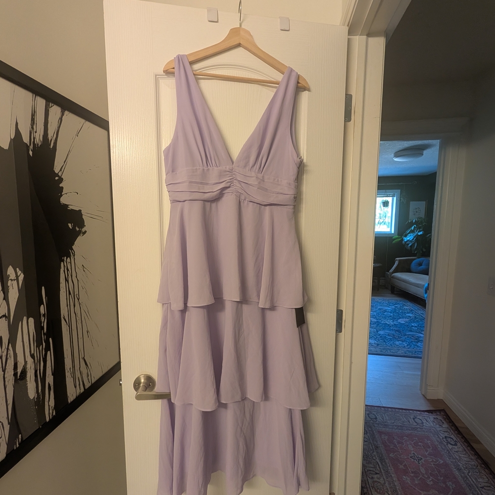 Lulu's Purple Maxi Sundress V-Neck Sleeveless